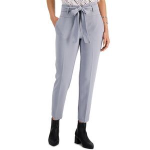 Bar III Belted Slim Ankle Pants